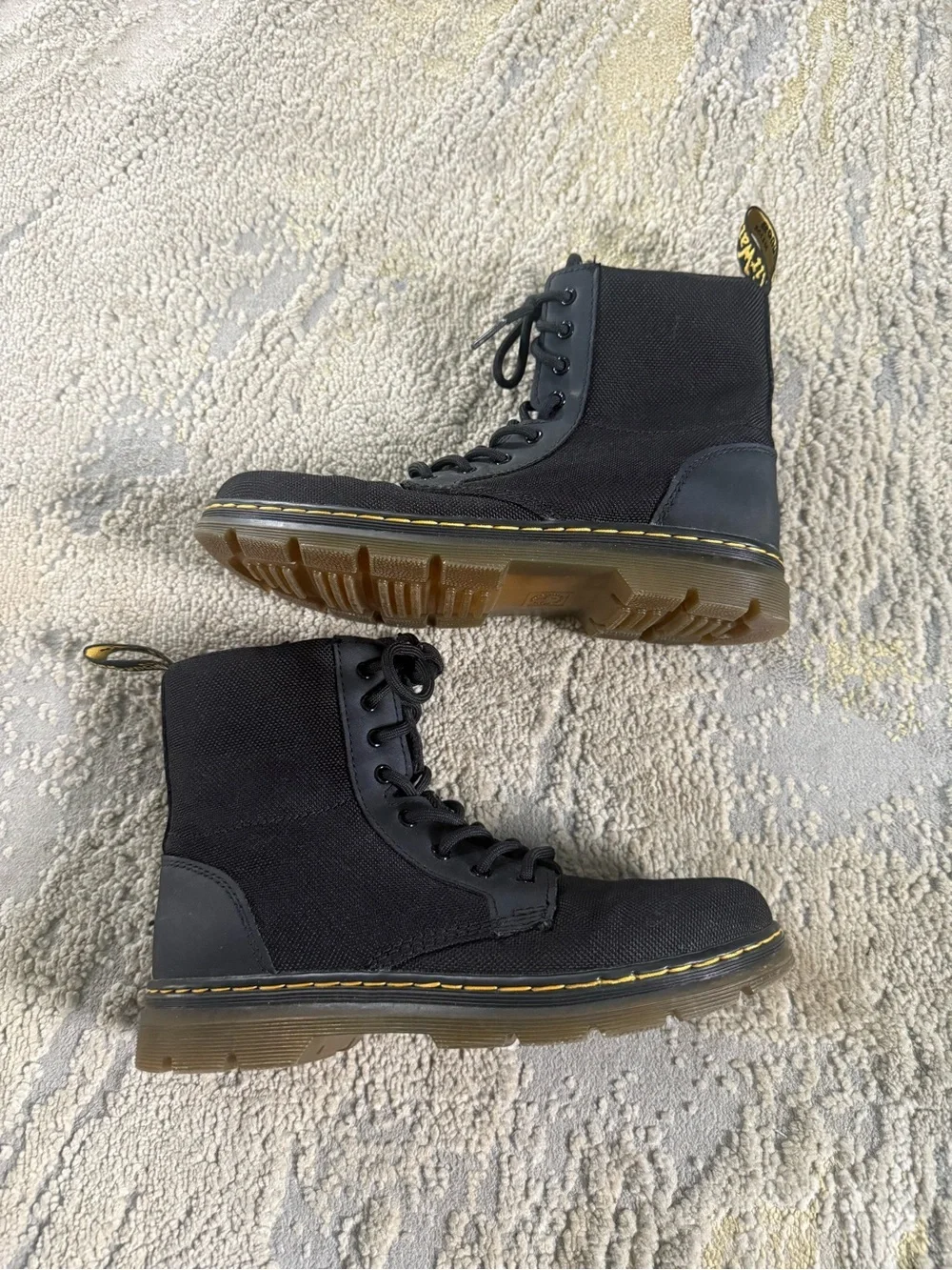 Dr. Martens Black boots lace up junior combs side zip boys youth size 3